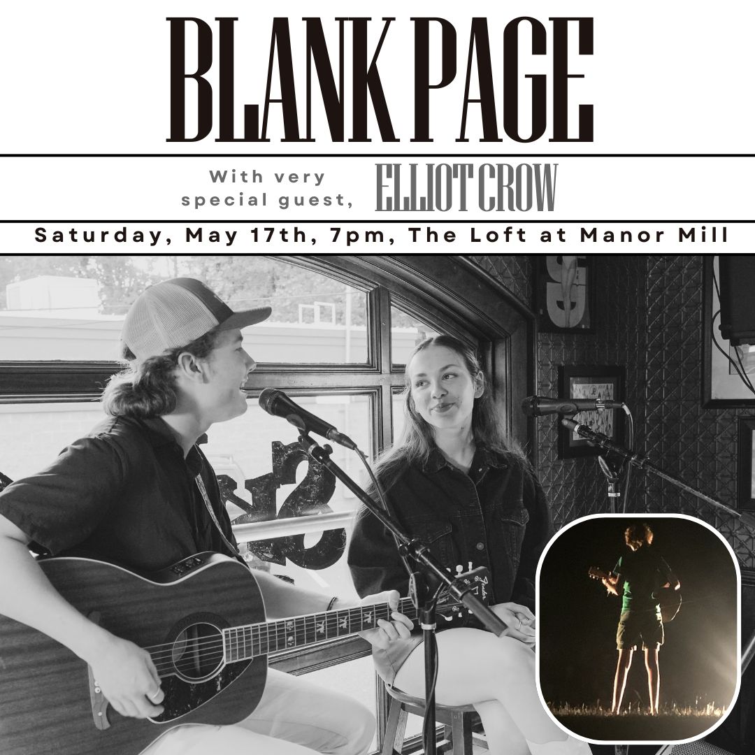 Blank Page with special guest, Elliot Crow, in Concert and Conversation