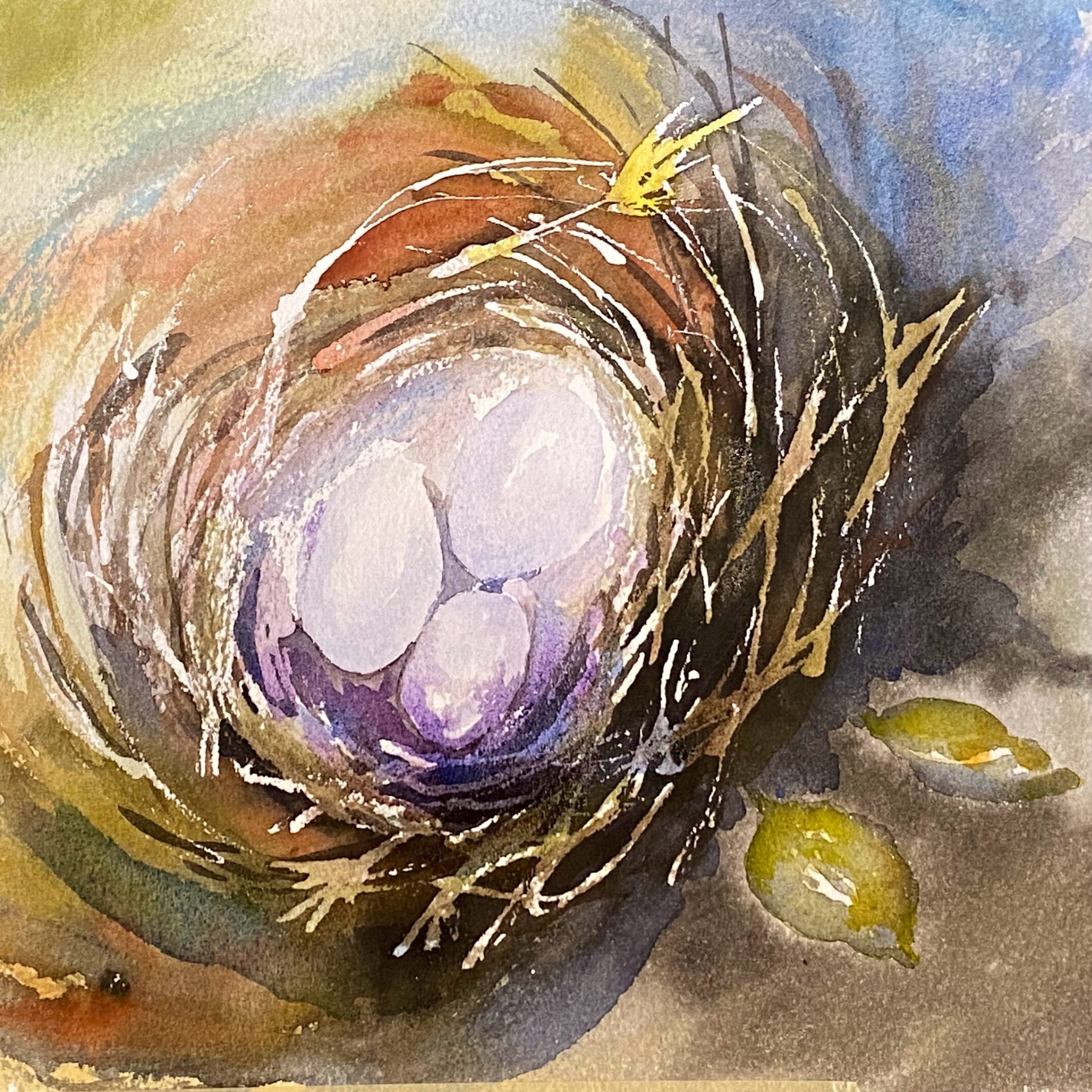 Watercolor Bird's Nest with Kas Rohm