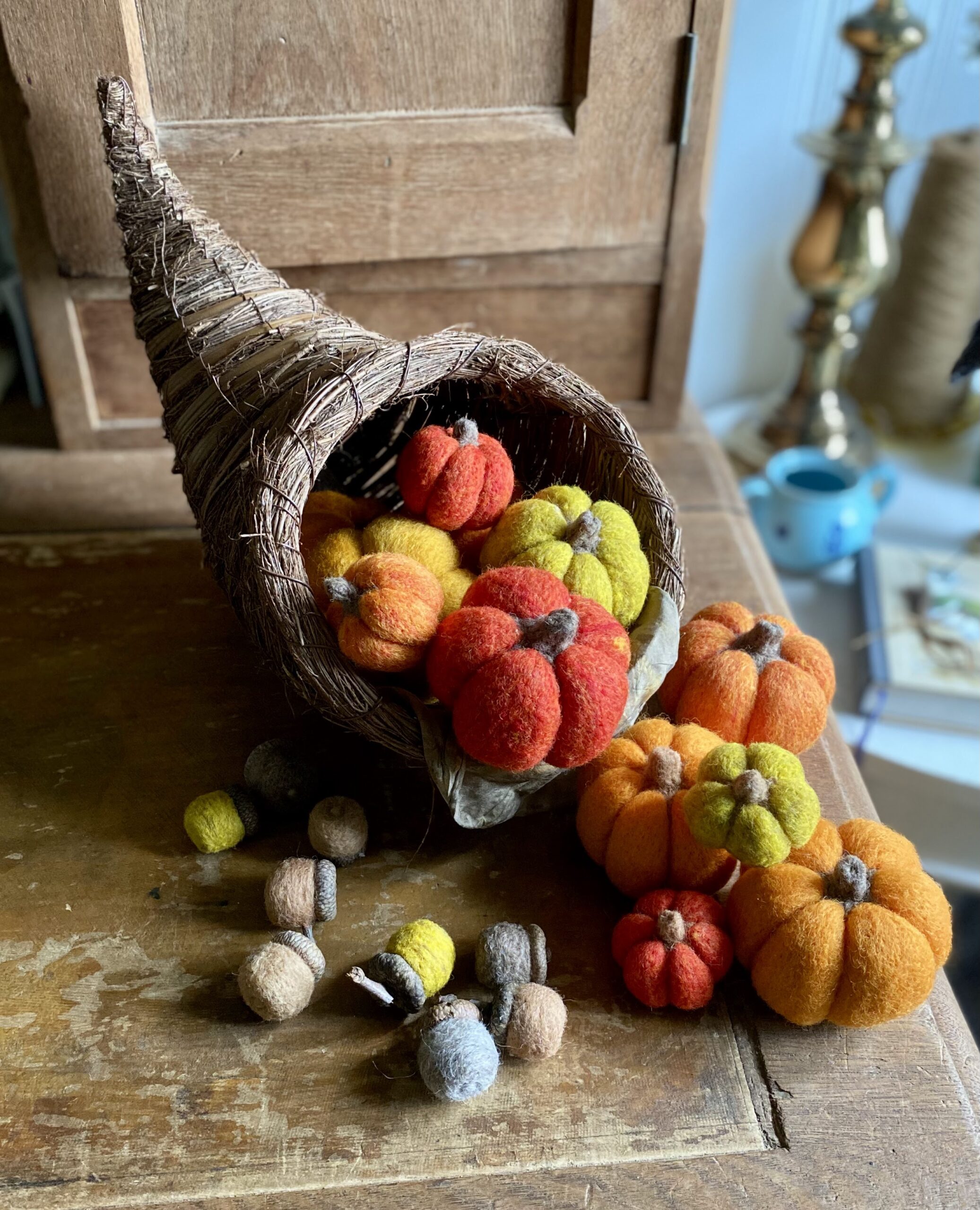 Felted Pumpkins with Felt Up Girl: $65 (includes $10 material fee)