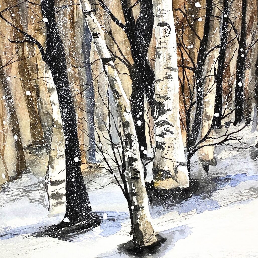 Discovering Birch Trees Through Watercolor with Kas Rohm: $75 (includes $10 material fee)