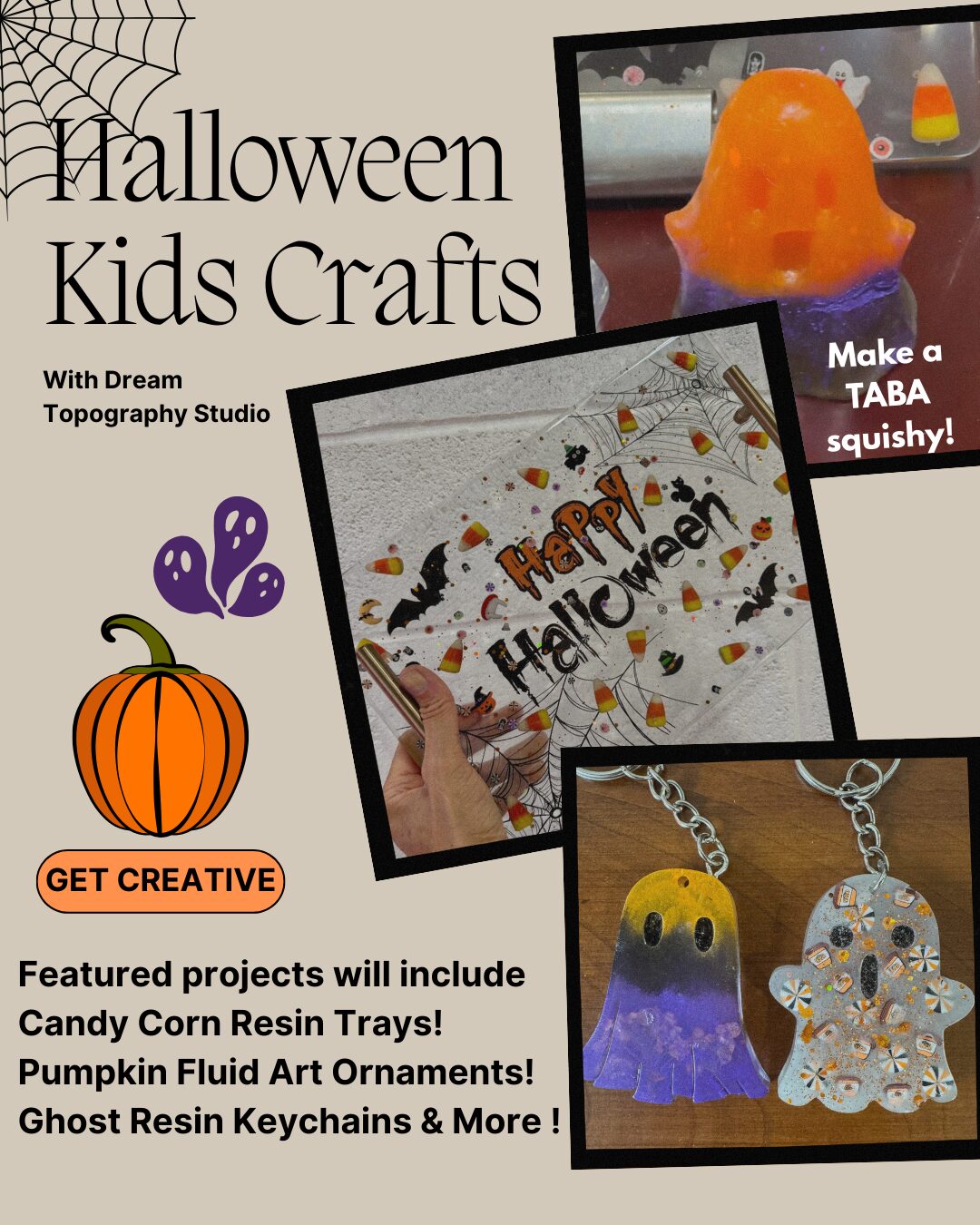 Halloween Crafts for Kids with Dream Topography – Resin and Fluid Art!