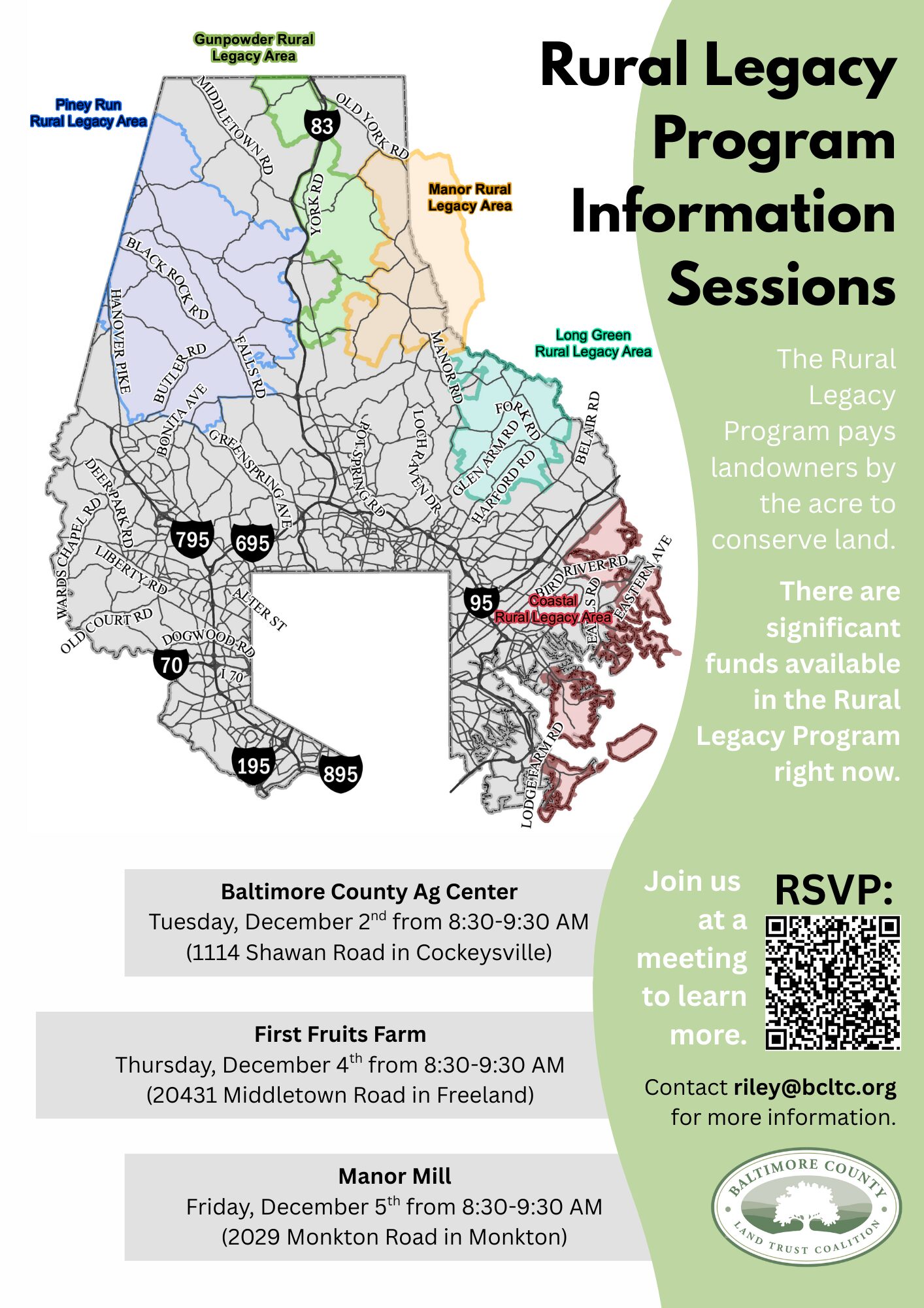 Rural Legacy Program Information Sessions