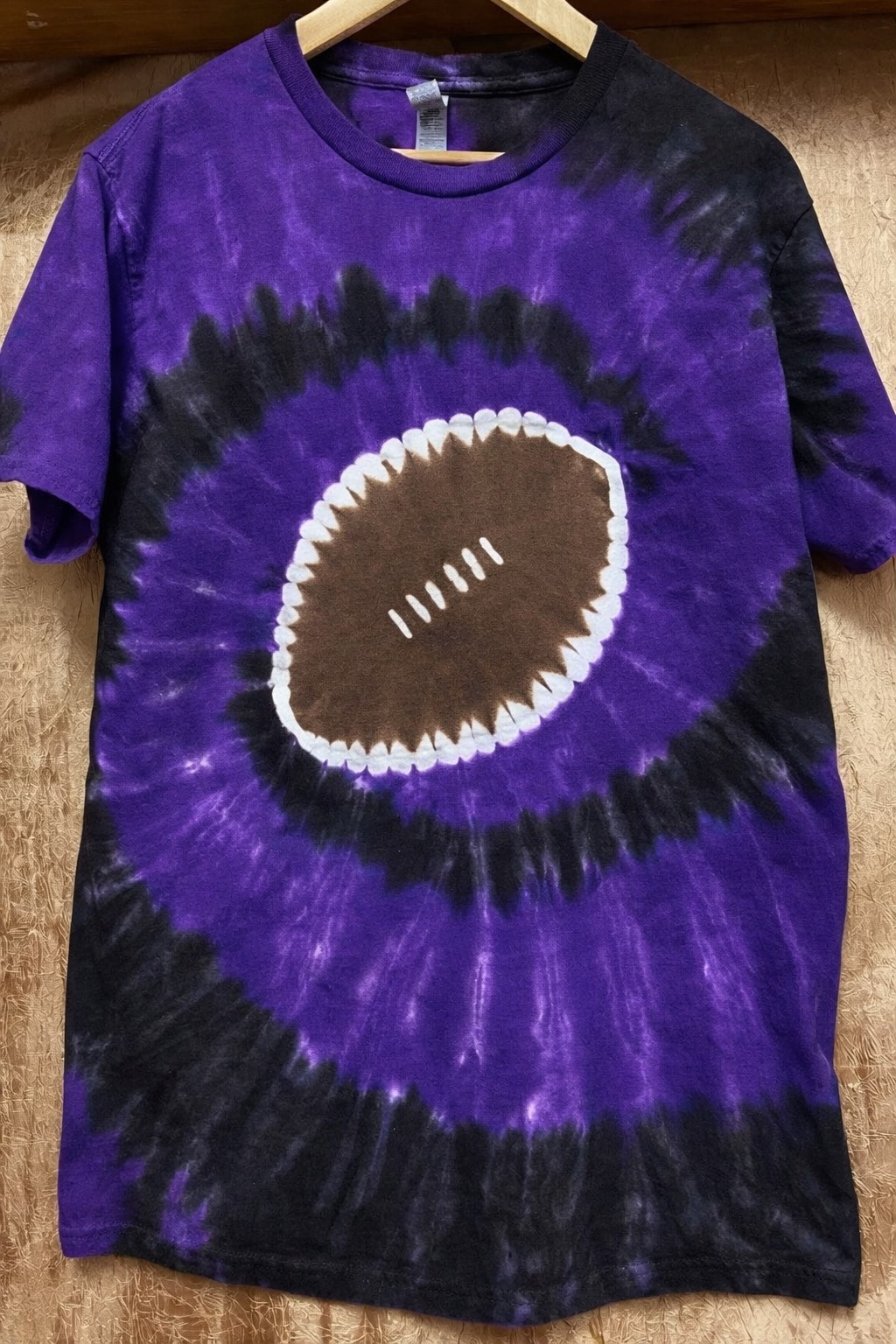 Make Your Own Tie Dye Football Tee with Boring Tie Dye