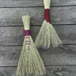 Hawk Tail Broom and Dyed Fan Whisk Broom with Brooms and Blessings